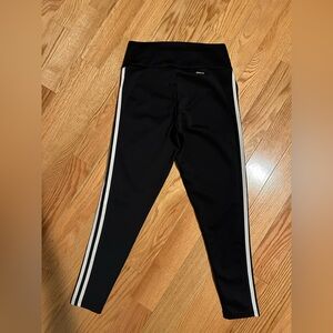 Adidas women’s Black Leggings with White Side Stripes